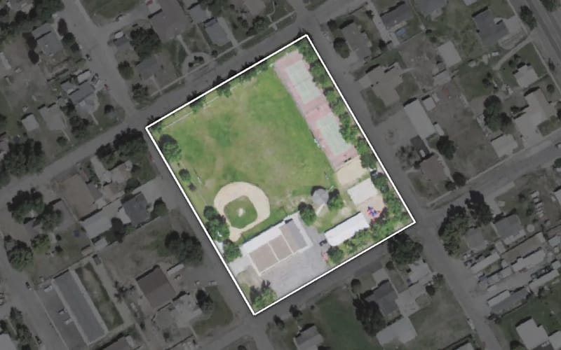 Aerial view of Henefer Town Park