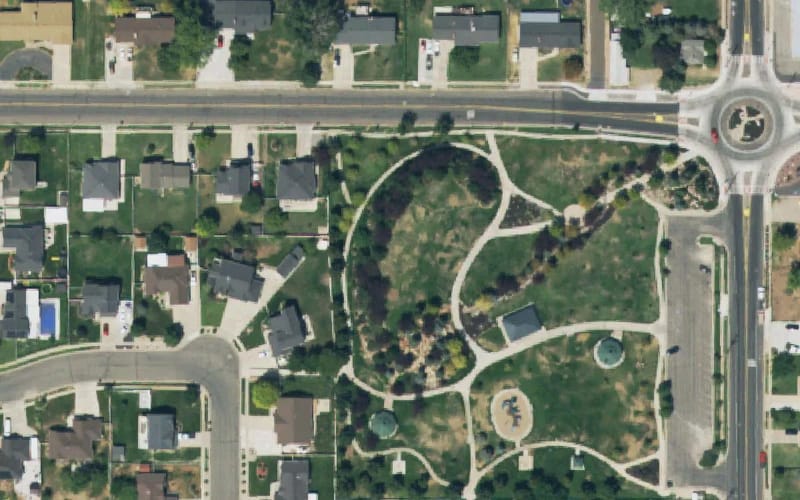 Aerial view of Heritage Park Sledding Hill
