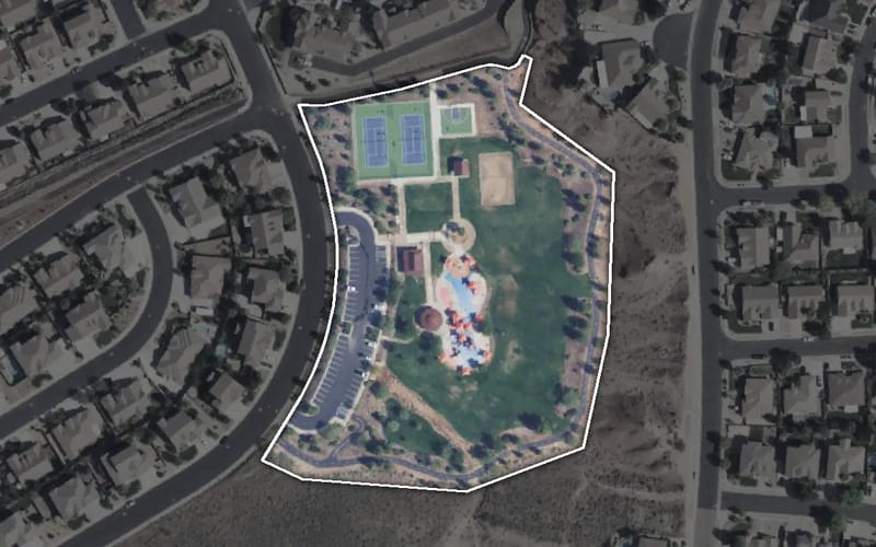 Aerial view of Hidden Valley Park