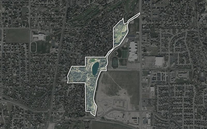 Aerial view of Highland Glen Park