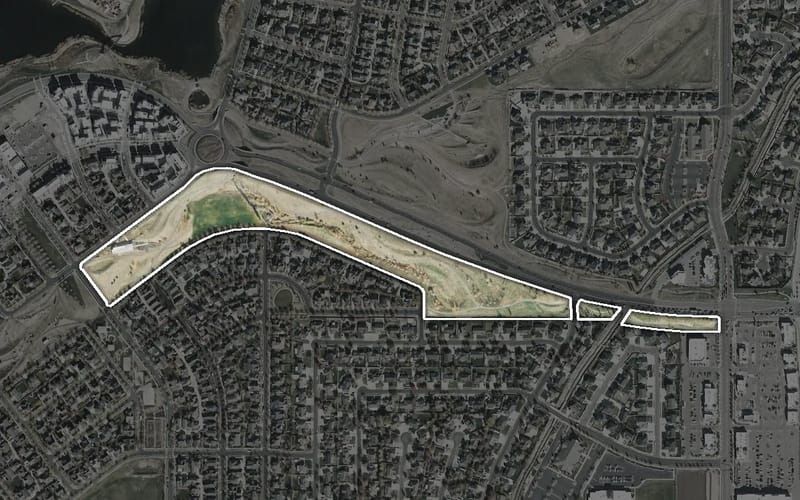 Aerial view of Hillside Park