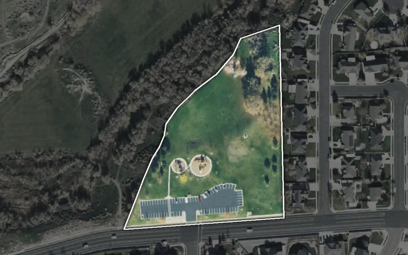 Aerial view of Hunter Park