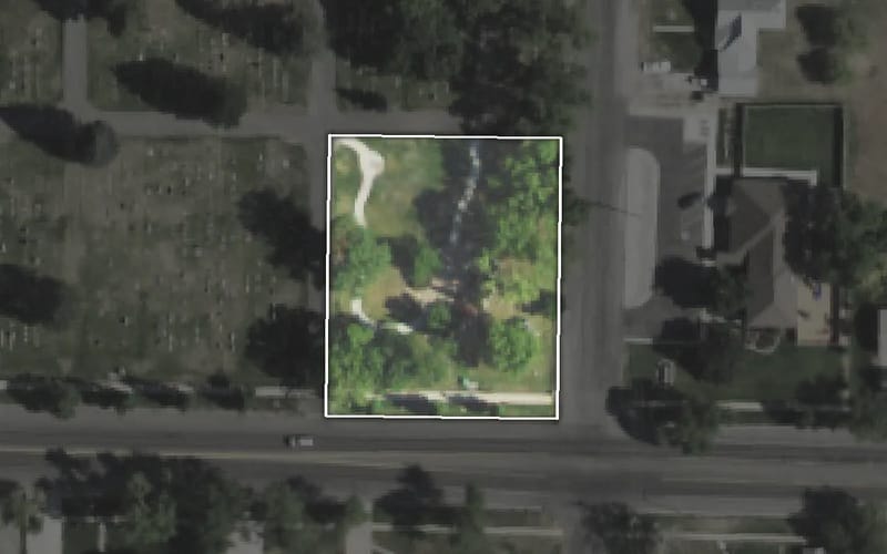 Aerial view of Hyrum Veterans Memorial Park