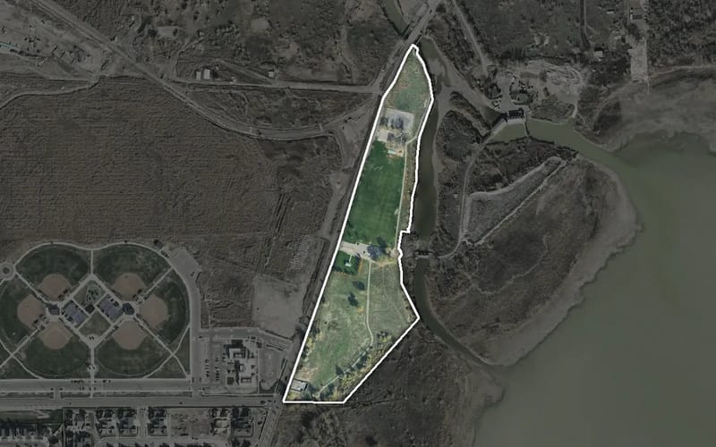 Aerial view of Inlet Park