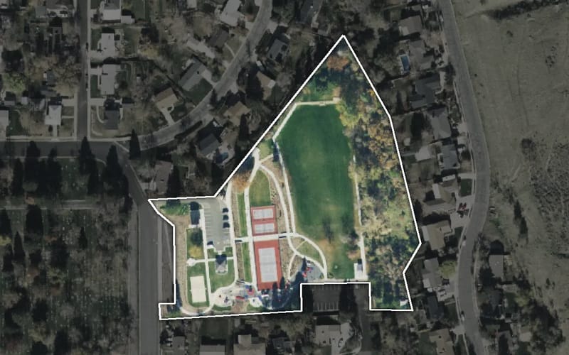 Aerial view of Island View Park