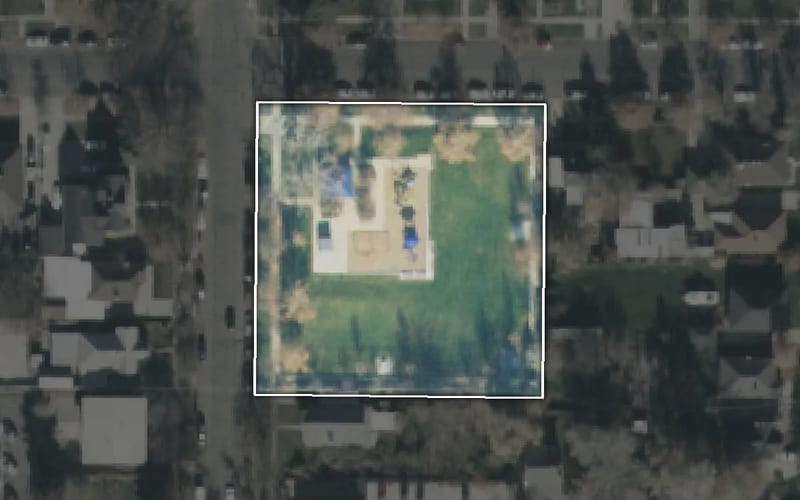 Aerial view of Joaquin Park