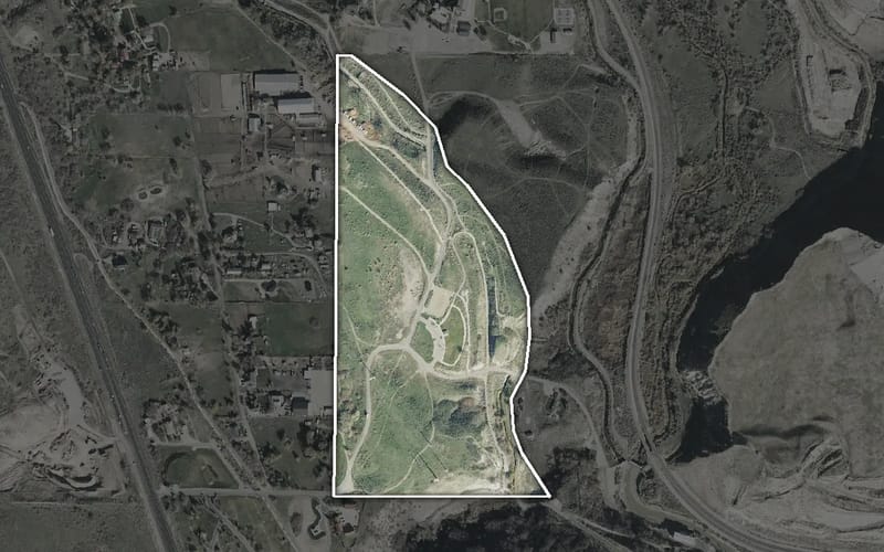 Aerial view of Jordan Narrows Park