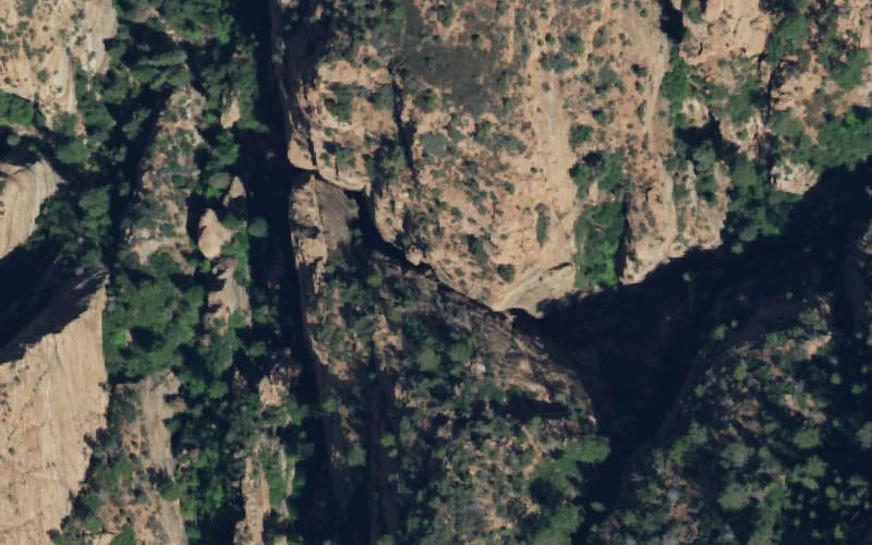 Aerial view of Kanarra Falls