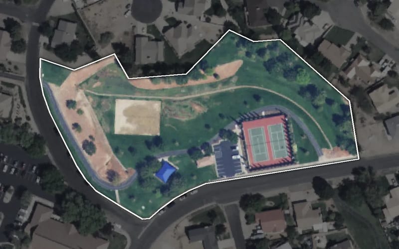 Aerial view of Larkspur Park
