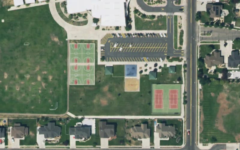 Aerial view of Legacy Park