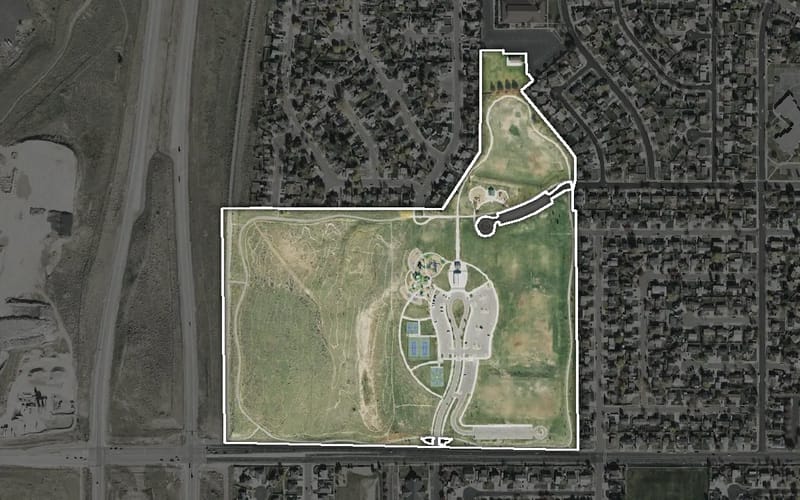 Aerial view of Lodestone Park