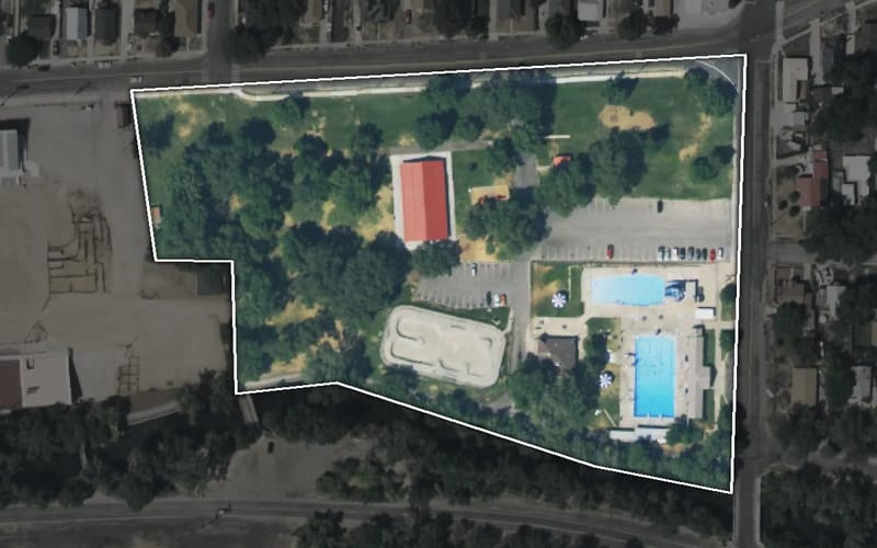 Aerial view of Lorin Farr Park