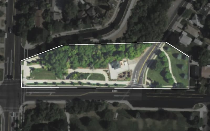Aerial view of Lynn and Merle Olsen Park