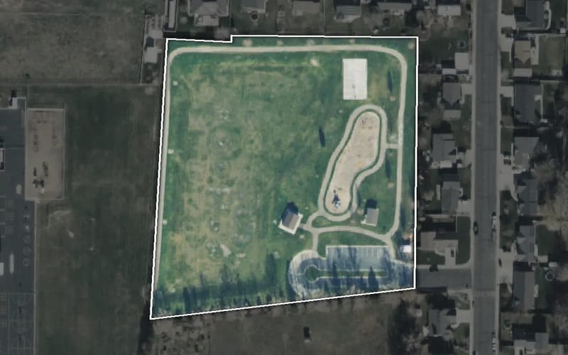 Aerial view of Mahogany Park