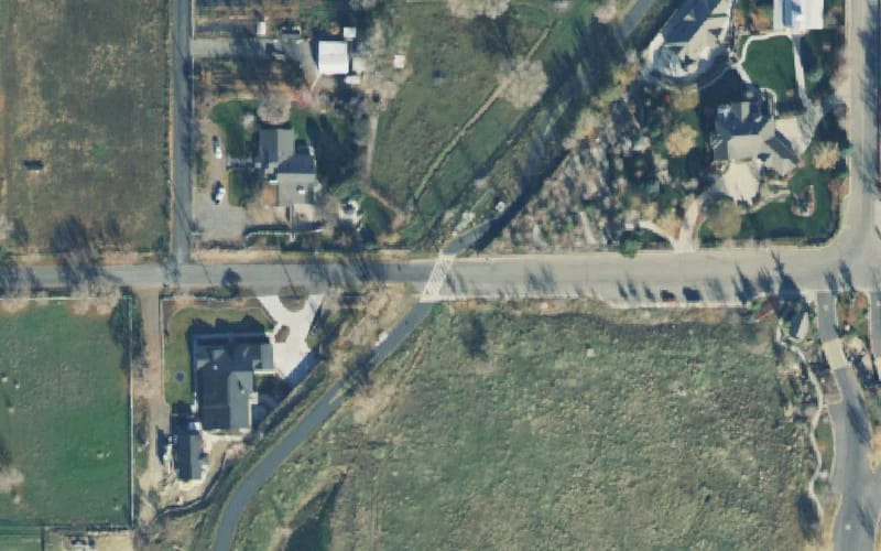 Aerial view of Mapleton Walking Path