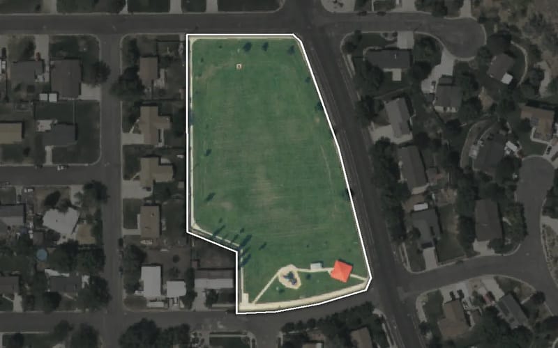 Aerial view of Mary E. Christensen Park