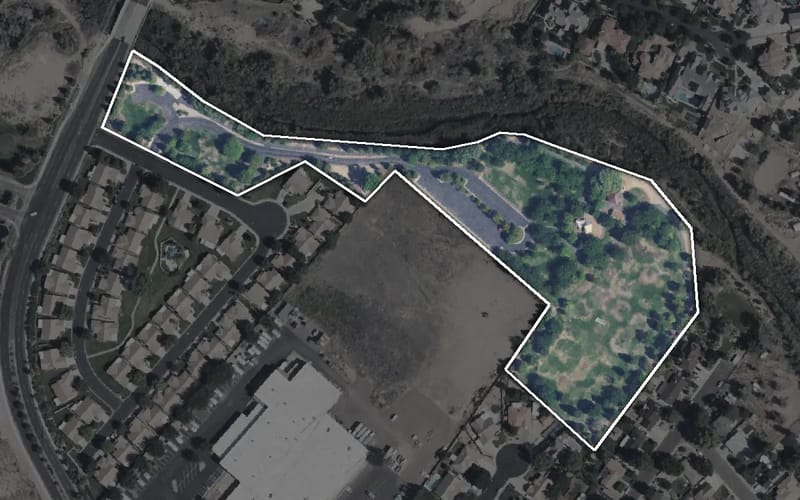 Aerial view of Mathis Park