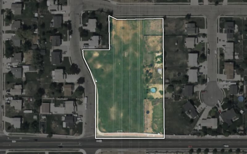 Aerial view of McCall Park