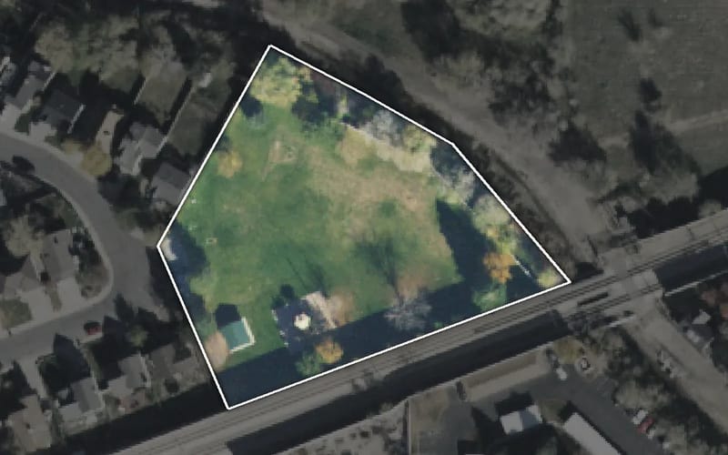 Aerial view of Meadow Green Farms Park