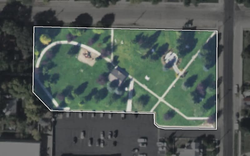 Aerial view of Midway Centennial Park