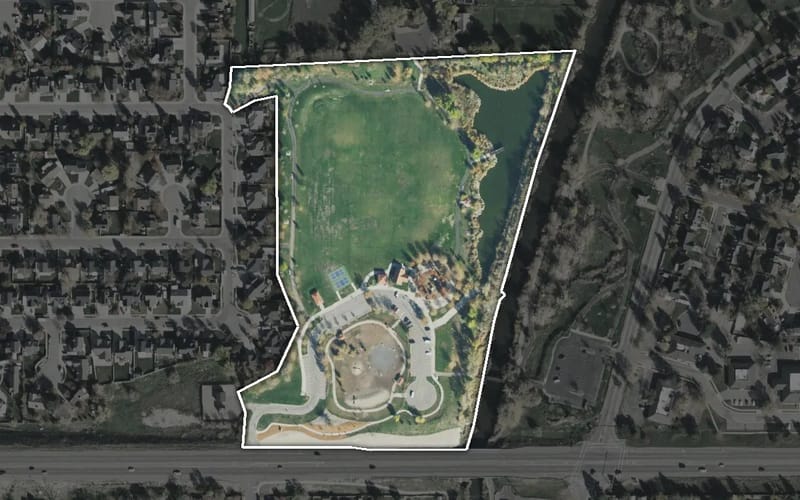 Aerial view of Millrace Park