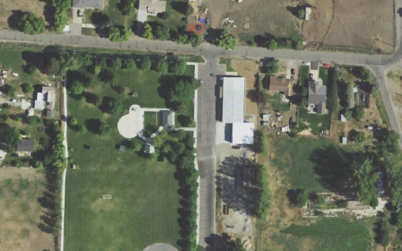 Aerial view of Millville Splash Pad