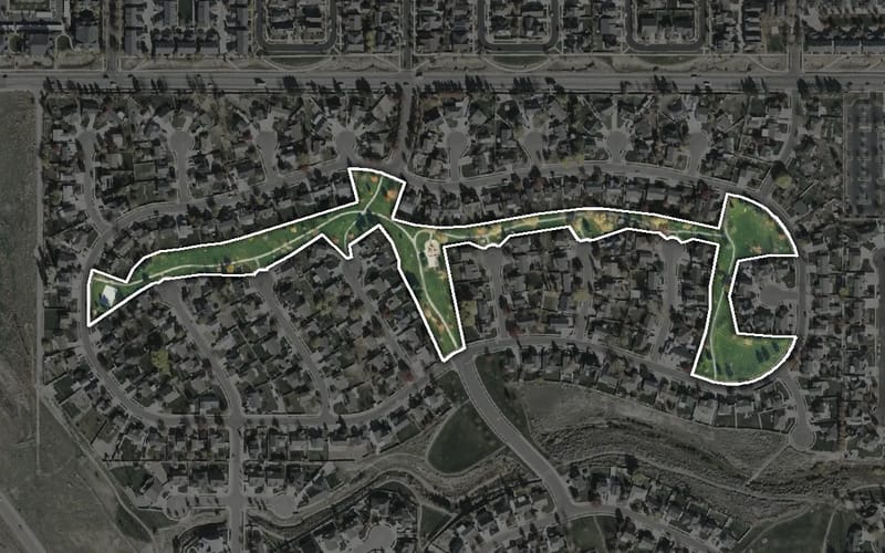 Aerial view of Mineral Way Park