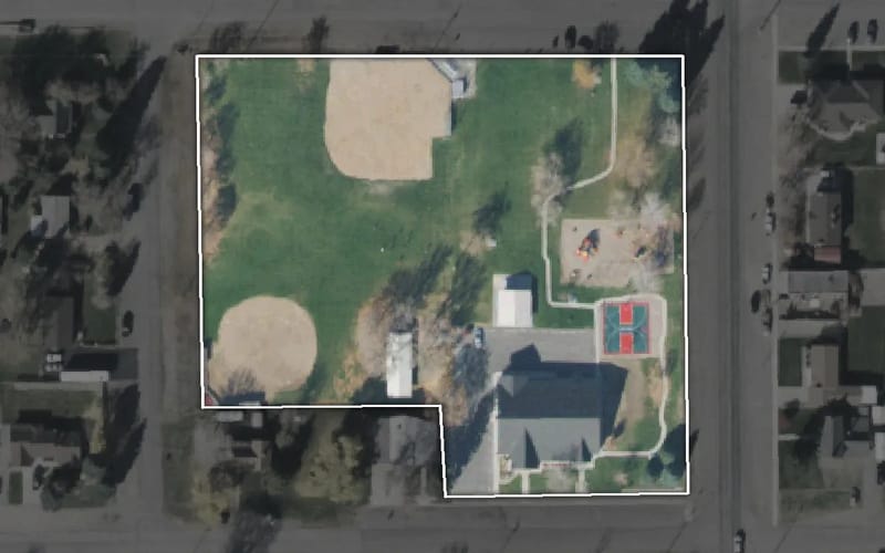 Aerial view of Mona City Park