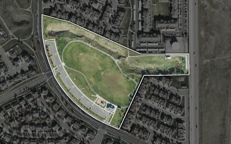 Aerial view of Monarch Meadows Park