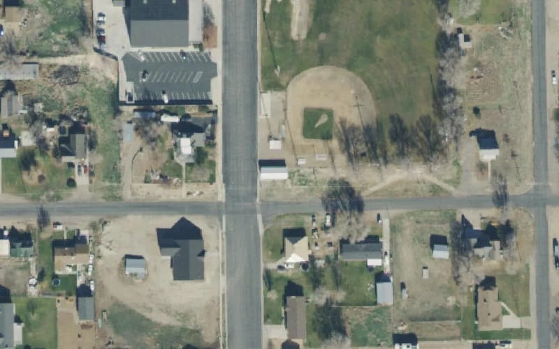 Aerial view of Moroni Field