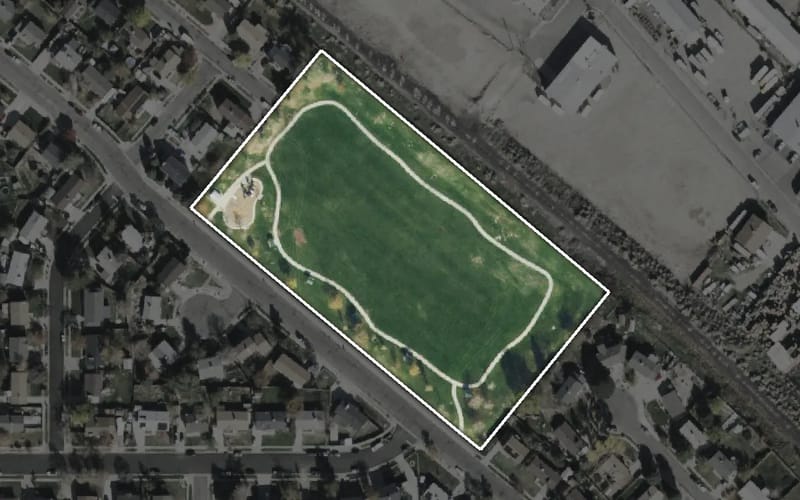 Aerial view of Mountain Man Park