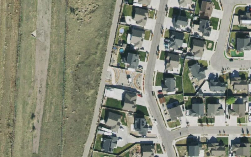 Aerial view of Mountain View Corridor Trail Connector