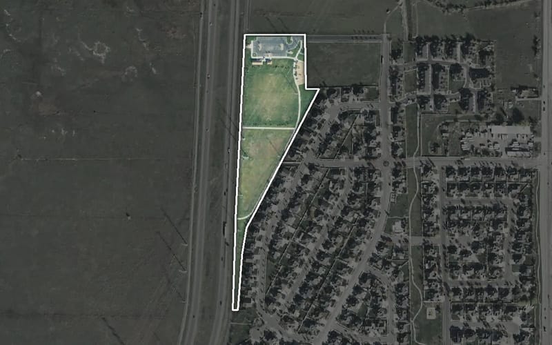 Aerial view of Mountain View Park