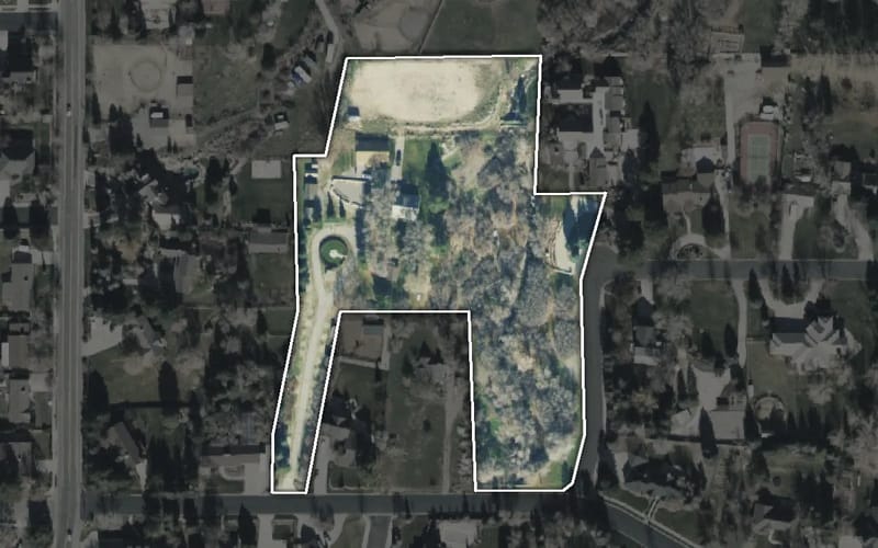 Aerial view of Moyle Historical Park