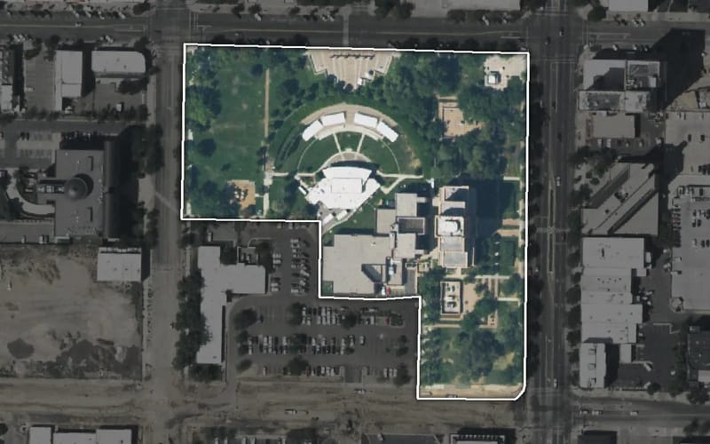 Aerial view of Municipal Garden