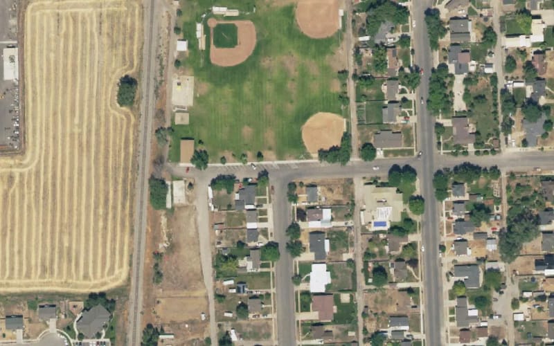 Aerial view of North Park Fields