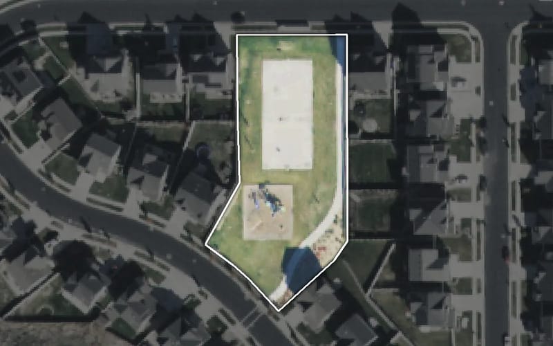 Aerial view of Oak Hollow Park