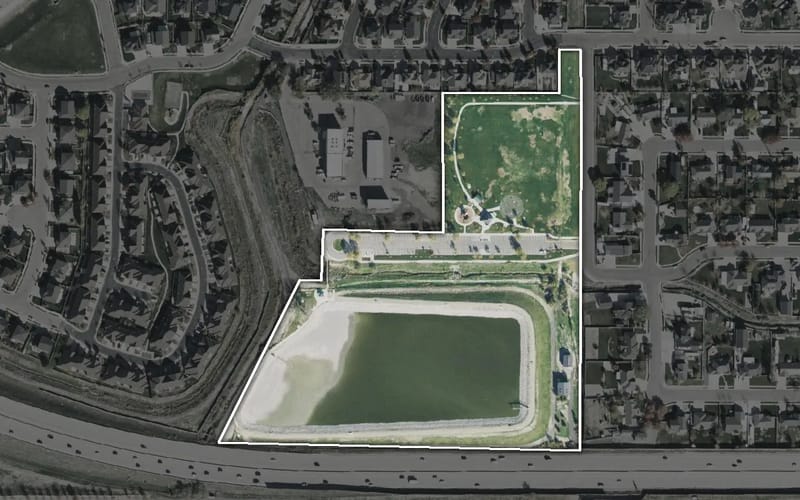 Aerial view of Old Farm Park