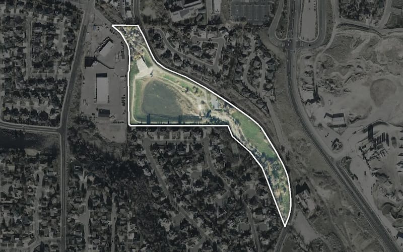 Aerial view of Old Mill Park