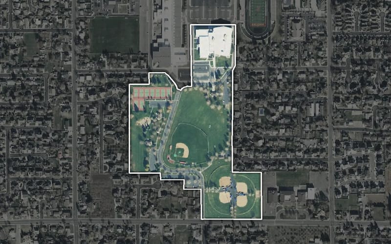 Aerial view of Orem Community Park