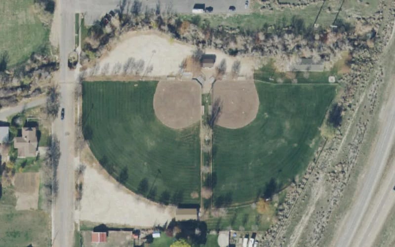 Aerial view of Orgill Park