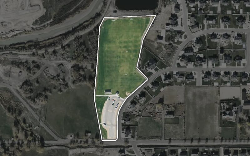 Aerial view of Osier Park