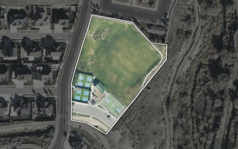 Aerial view of Parry Farms Park