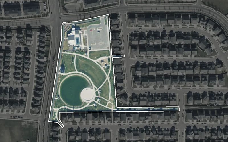 Aerial view of Penny Springs Park