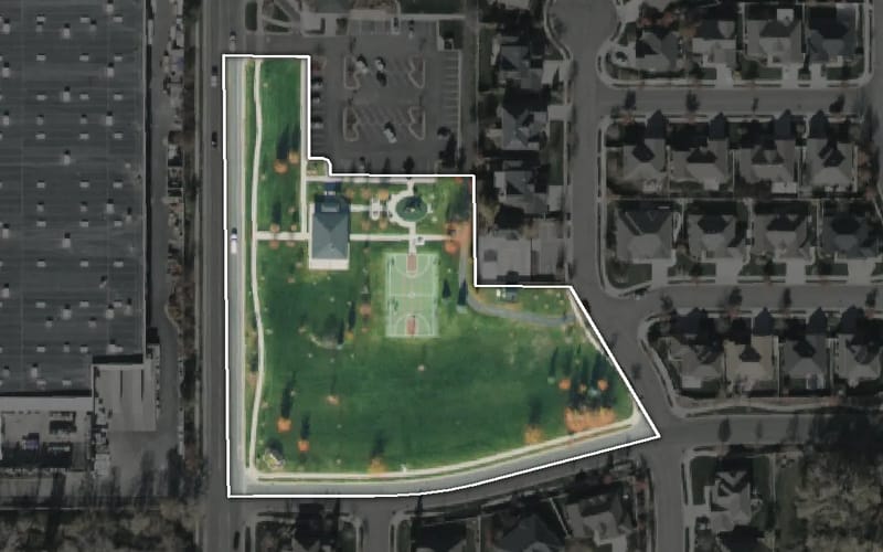 Aerial view of Porter-Walton Park