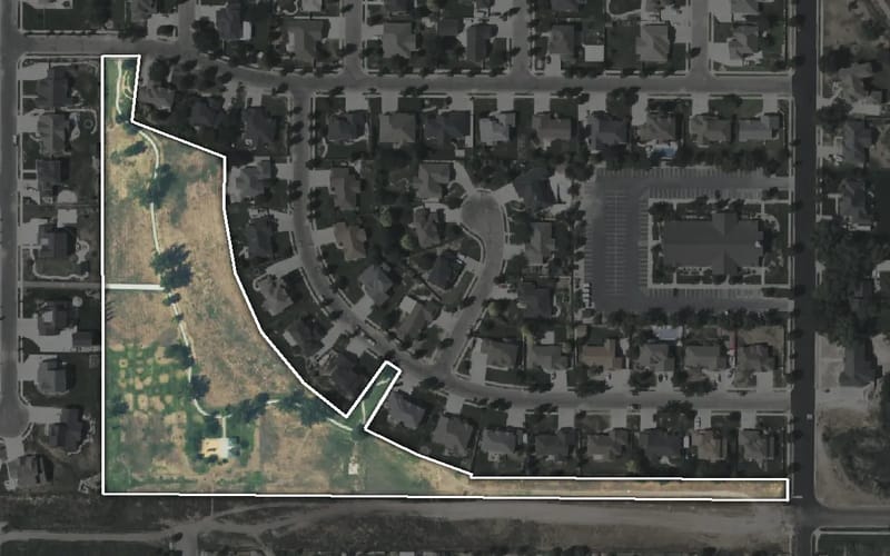 Aerial view of Quail Crossing Park