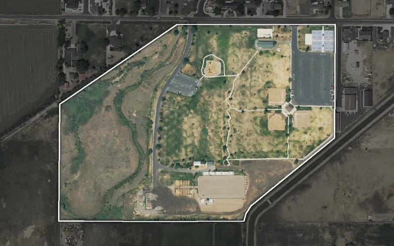 Aerial view of R. Kenneth Baldwin Country Park