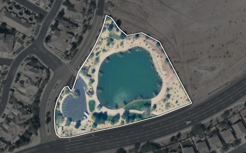 Aerial view of Razor Ridge Park