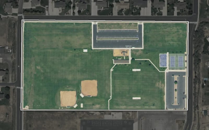 Aerial view of Recreation Complex Park