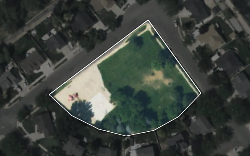 Aerial view of Red Park